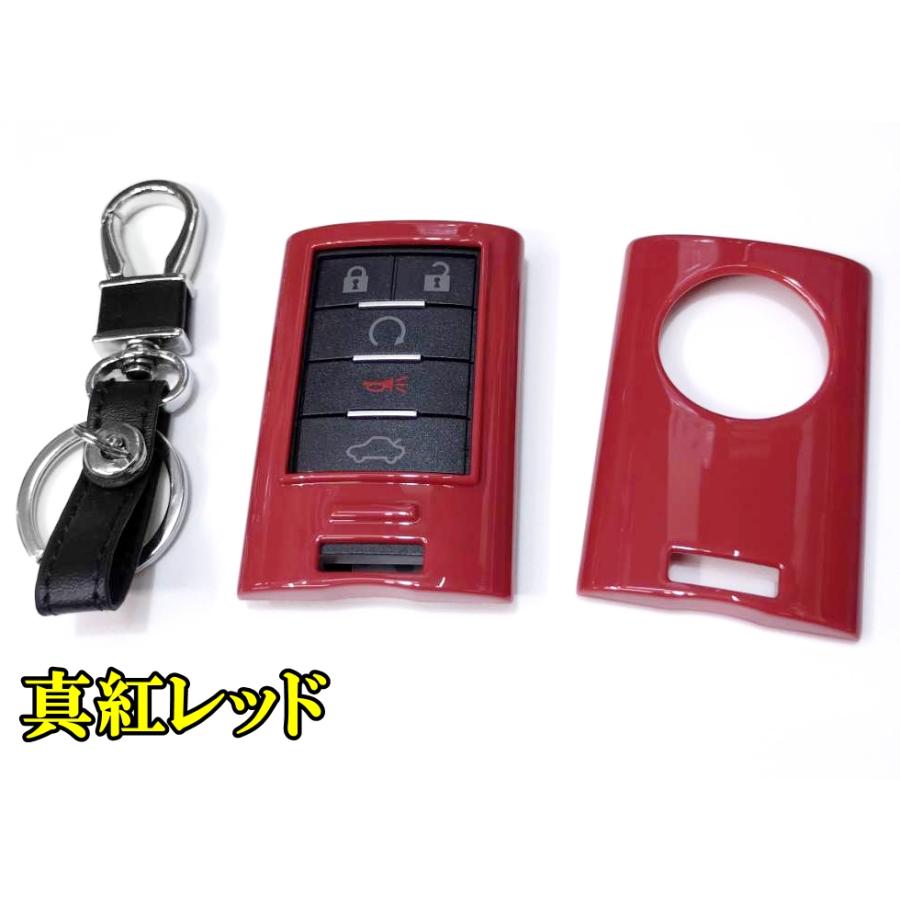 キャデラック カーボン調 キーケース キーカバー キーホルダー