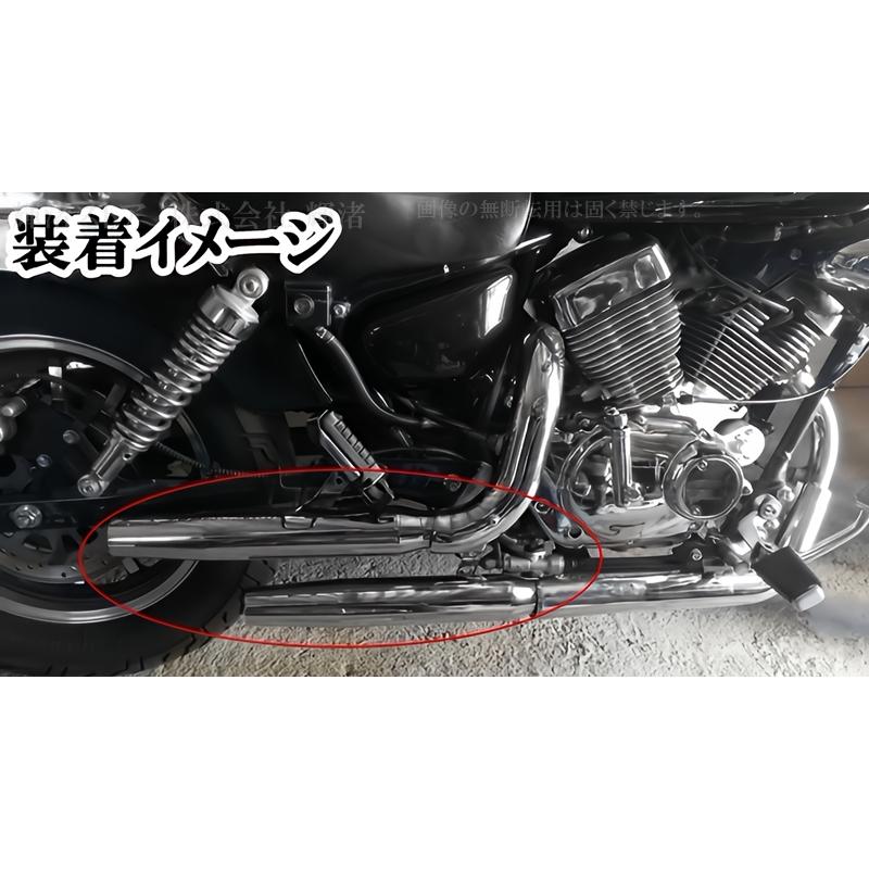 バイク 汎用 スリップオンマフラー 差込内径36-45mm 全長435mm