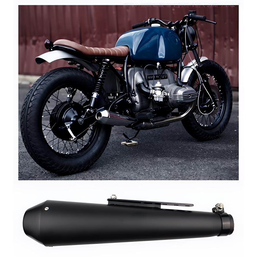 バイク汎用 6メガホンマフラー 差込内径36-45mm ハーレー対応 SR400 バイク 汎用 メガホン マフラー 差込内径36-45mm 全長36-450mm