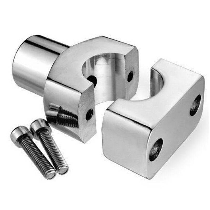 ステンレス　ハンドル　ポスト　ライザー　１インチ バイク 汎用 角型 ハンドルポスト ライザー 1インチ 7/8インチ