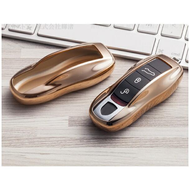 ポルシェ TPU スマートキーケース キーカバー キーホルダー 718 981