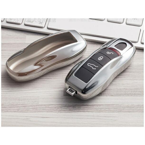 ポルシェ TPU スマートキーケース キーカバー キーホルダー 718 981