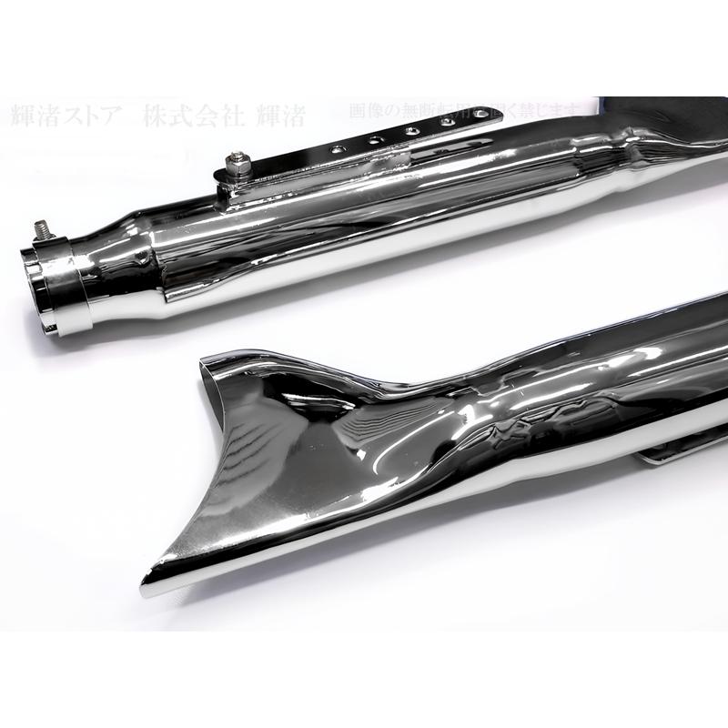 バイク 汎用 フィッシュテール マフラー 差込内径36-45mm 全長560mm