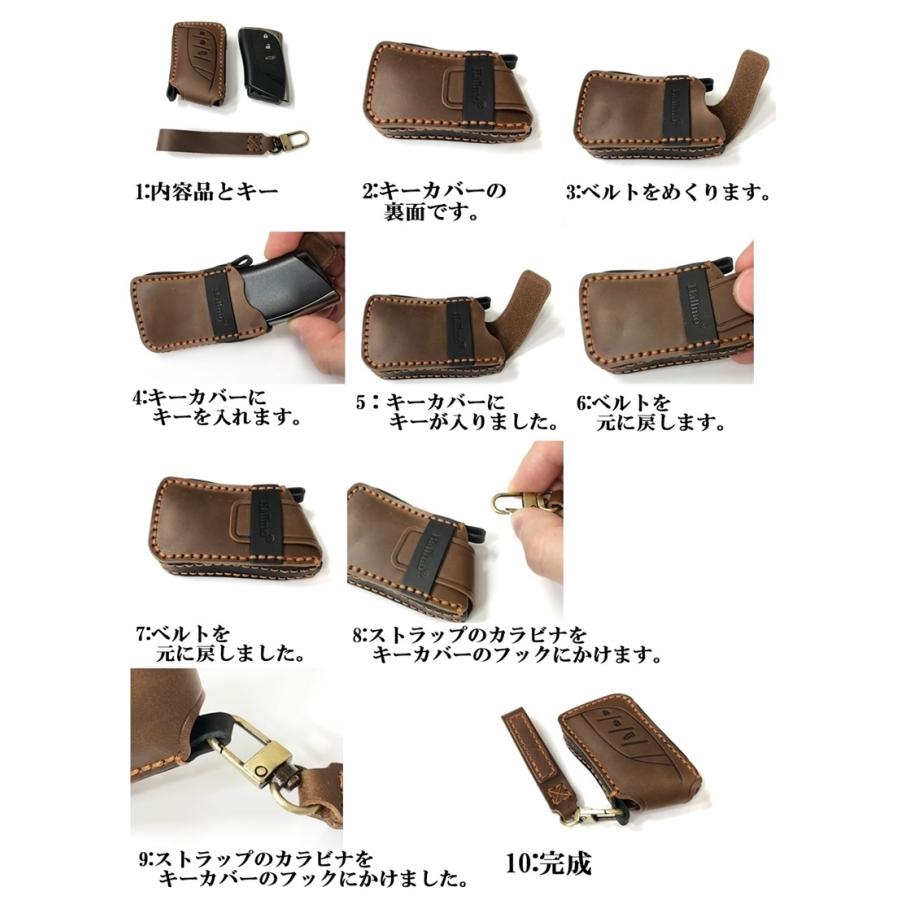 レクサス 本革 レザー ツートン スマートキーケース キーカバー GX550