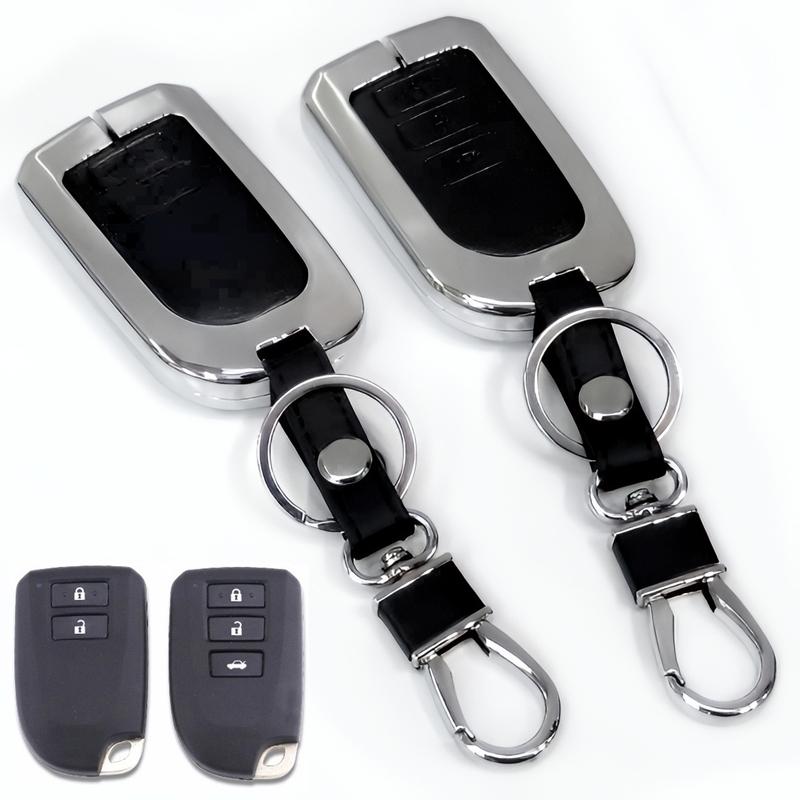 トヨタ レザー メタル 本革 スマートキーケース キーカバー 200系