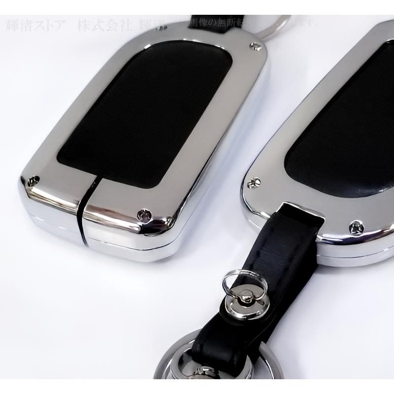 トヨタ レザー メタル 本革 スマートキーケース キーカバー 200系