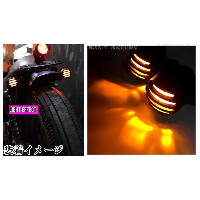 アメリカンドラッガーズ　ウインカー　汎用 バイク 汎用 ウインカー 4個セット 1台分 砲弾 丸形 ハロゲン