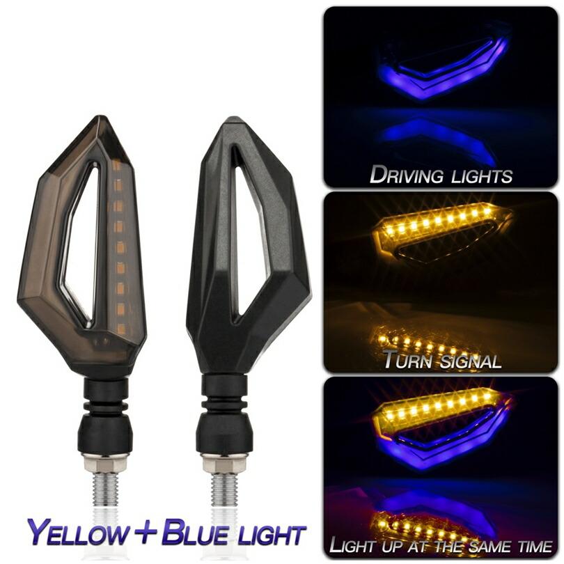 バイク 汎用 LED テールランプ内蔵 ウインカー 4個セット 1台分 クリア