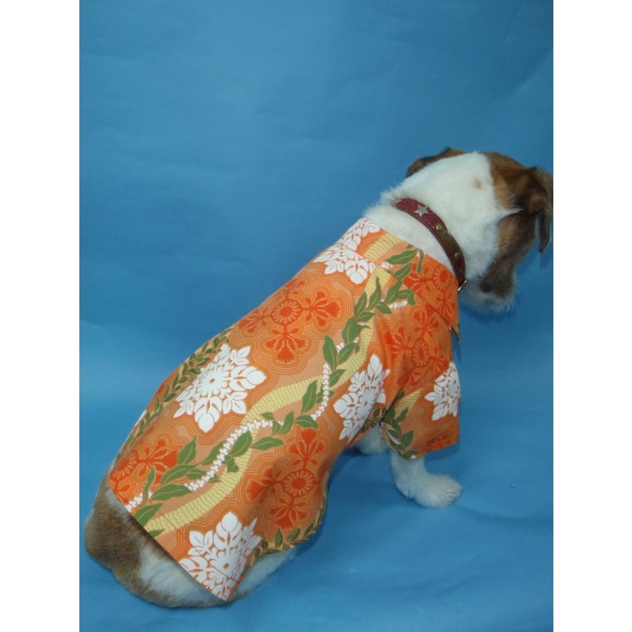 T-12-O 犬服 /オリジナル / アロハシャツ / ハワイで購入した生地使用 【ハンドメイド】小型犬/チワワ・ポメラニアン｜kinako-mitsumame｜04