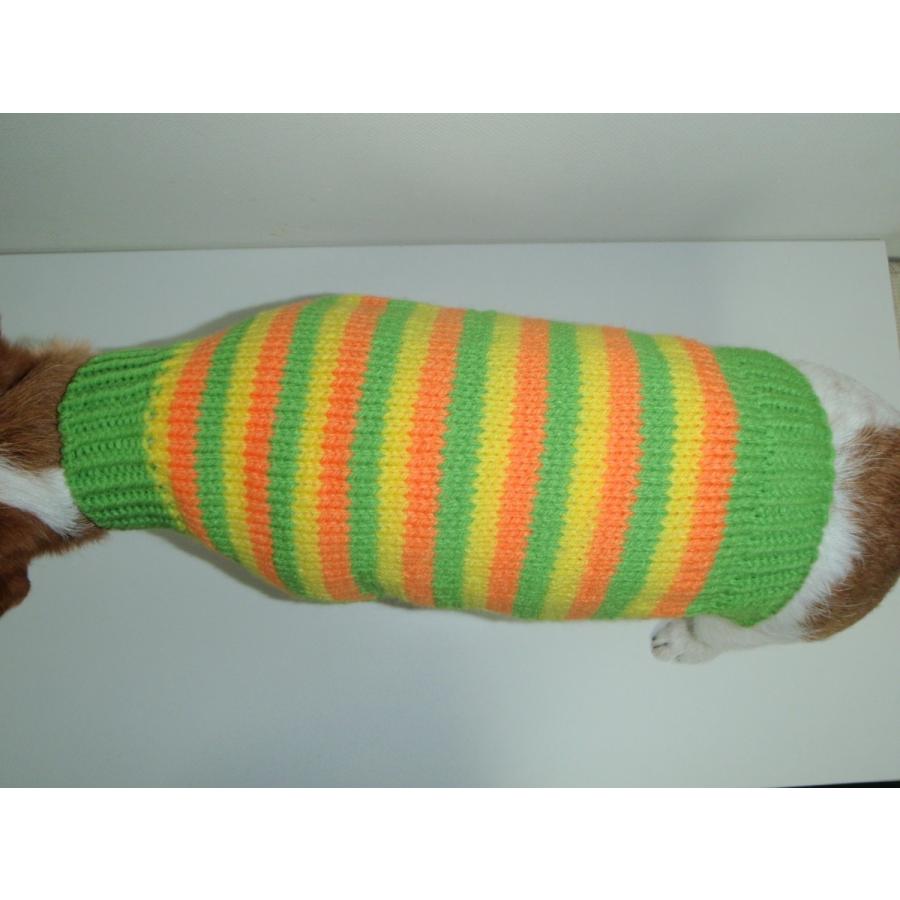 46-P-37 犬服 / オリジナル・手編みセーター 【ハンドメイド