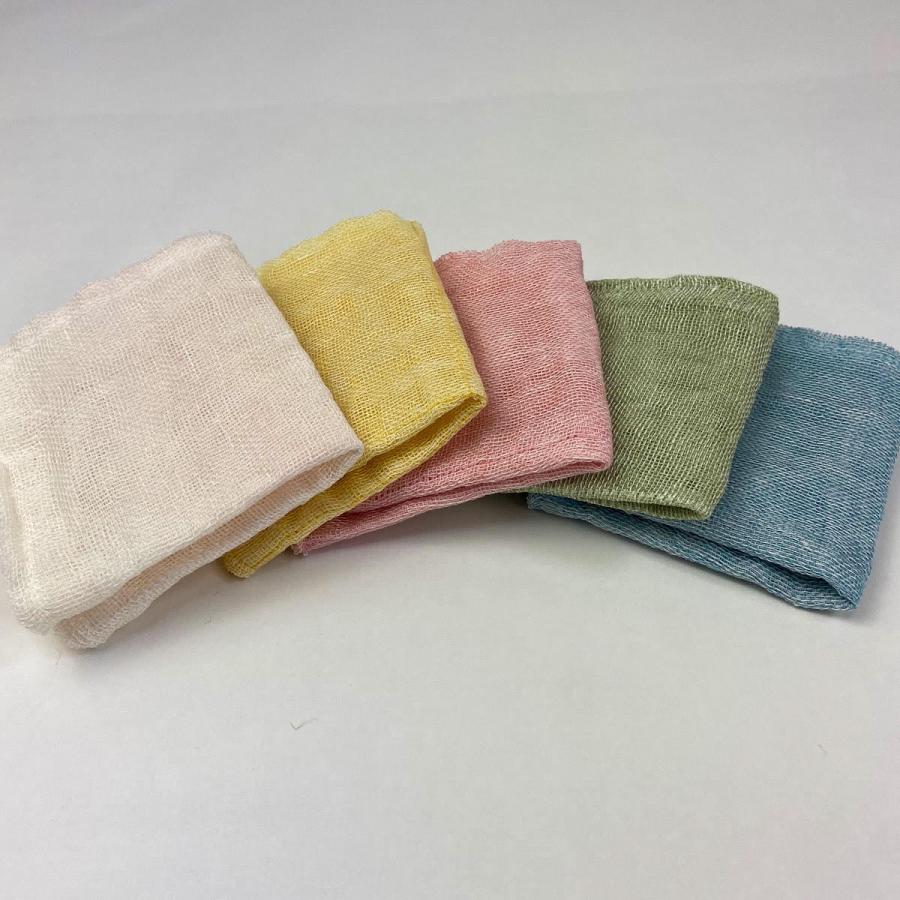 老舗の本麻蚊帳ふきん 日本製 小判25cm角 キッチンクロス リネン