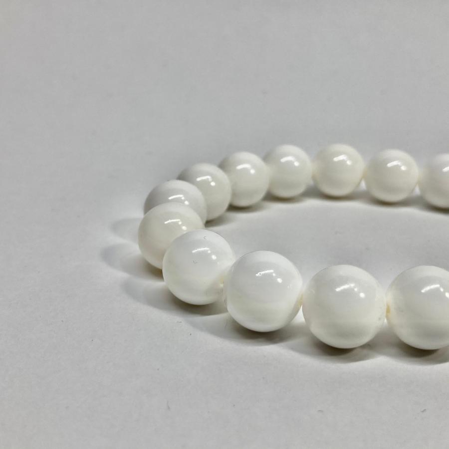 ホワイトオニキス パワーストーン ブレスレット 天然石ブレス 12mm
