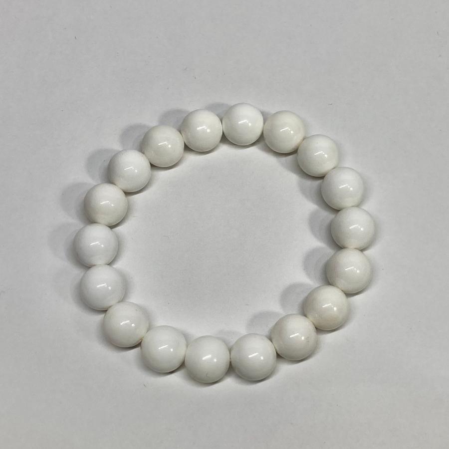 ホワイトオニキス パワーストーン ブレスレット 天然石ブレス 12mm