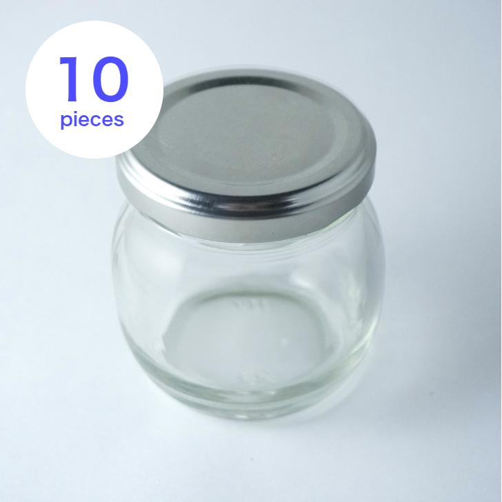 ジャム瓶50 まる型80ml フタ付き 10個 保存容器 ガラス製 Cg18 10 キャンドル材料卸販売キナリ 通販 Yahoo ショッピング