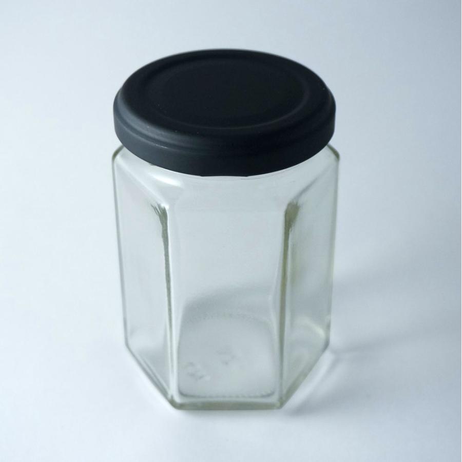 ジャム瓶50 6角150ml フタ付き 1個 保存容器 ガラス製 [日曜祝日