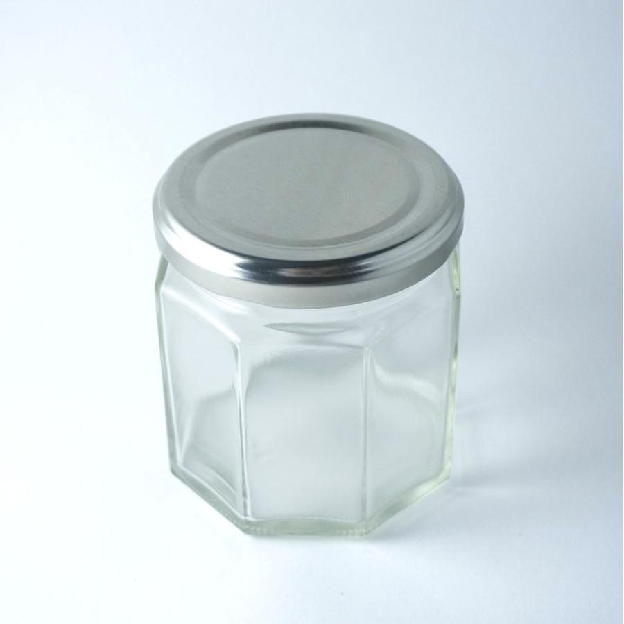 ジャム瓶60 8角188ml フタ付き 10個 保存容器 ガラス製 [日曜祝日 配送