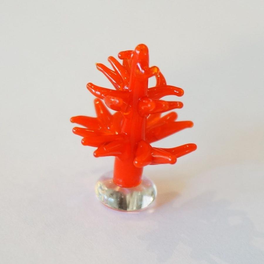 SALE/98%OFF】 ガラス細工 サンゴ レッド 日曜祝日 配送休業 ミニー ガラス細工の鈴木