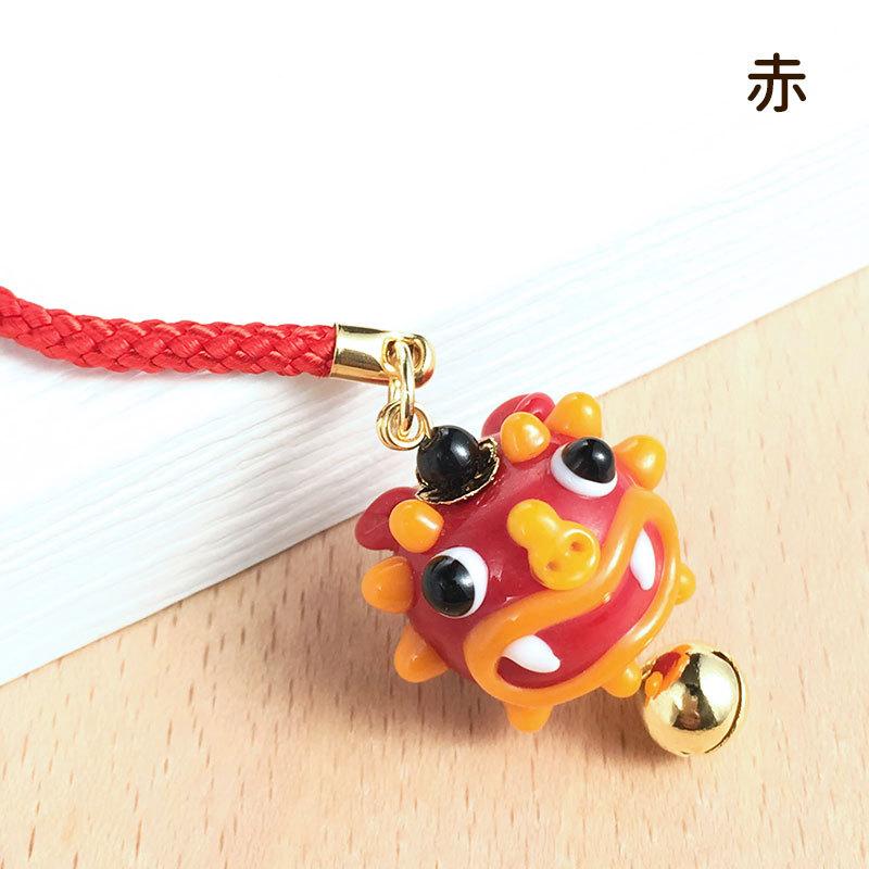 シーサー 根付 02 オス」ストラップ スマホ シーサー かわいい ミニ