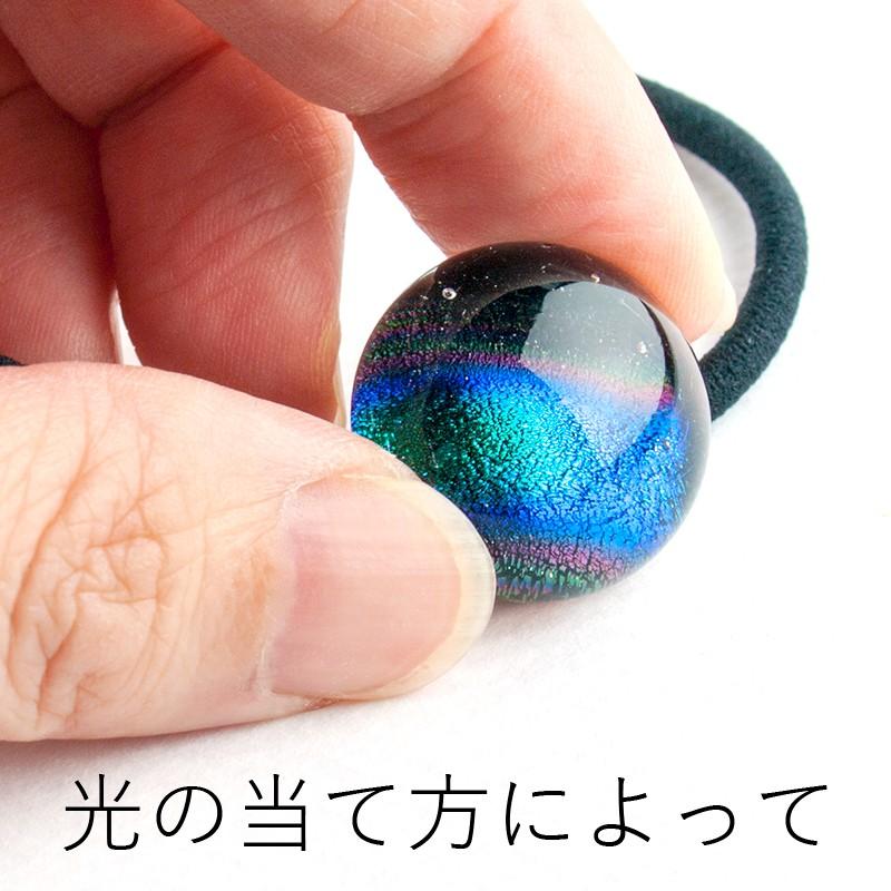 お得な2個セット」「ダイクロ ヘアゴム 01」宇宙ガラス 星 グッズ