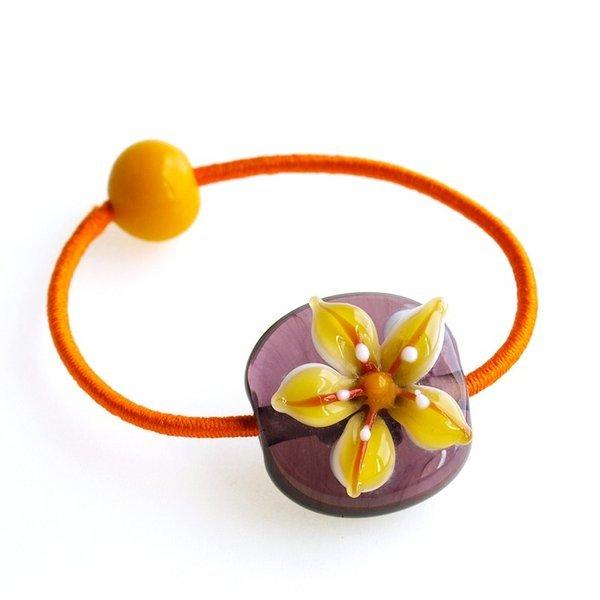 Flora キッズ ヘアゴム とんぼ玉 ヘアゴム 子供 おしゃれ 手作り 花 ヘアアクセサリー 髪飾り 和装 Hgflora とんぼ玉専門店 きなりがらす 通販 Yahoo ショッピング