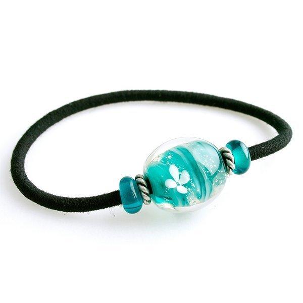 お得な2個セット」「初夏 ヘアゴム」とんぼ玉 ヘアゴム 子供 おしゃれ