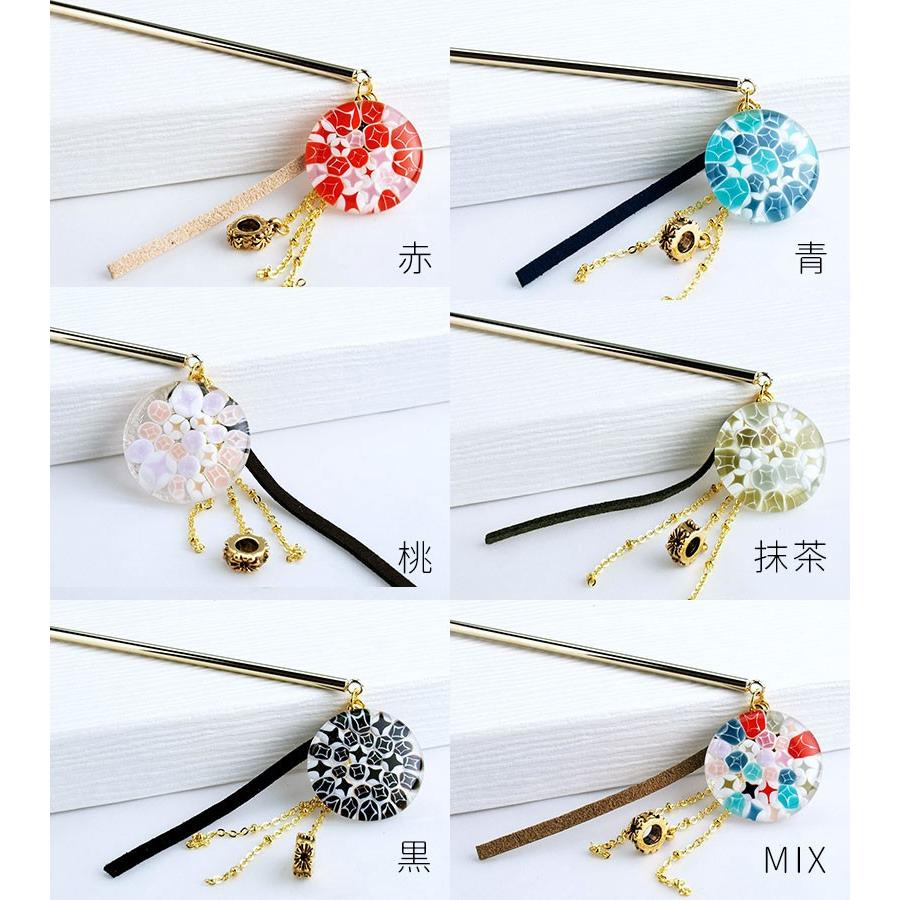 Japan ミルフィオリ かんざし 01 （七宝）」かんざし シンプル 一本 花