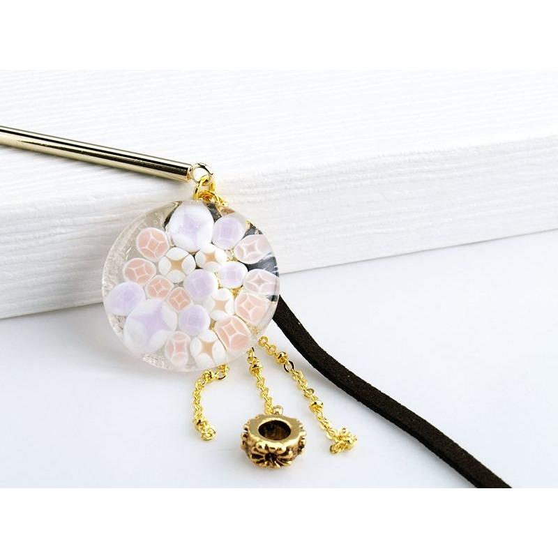 Japan ミルフィオリ かんざし 01 （七宝）」かんざし シンプル 一本 花