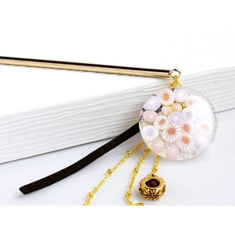Japan ミルフィオリ かんざし 01 （菊花）」かんざし シンプル 一本 花