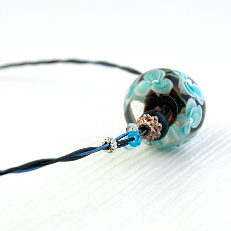 オリジナル　トンボ玉アクセサリー　花模様タッセル付きネックレス 楽天市場】トンボ玉 ネックレス フラワー ガラス ペンダント