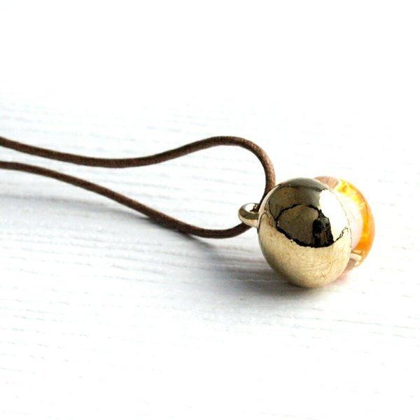 定形外」「桐箱つき 花 しずく ネックレス 01」トンボ玉 ガラス