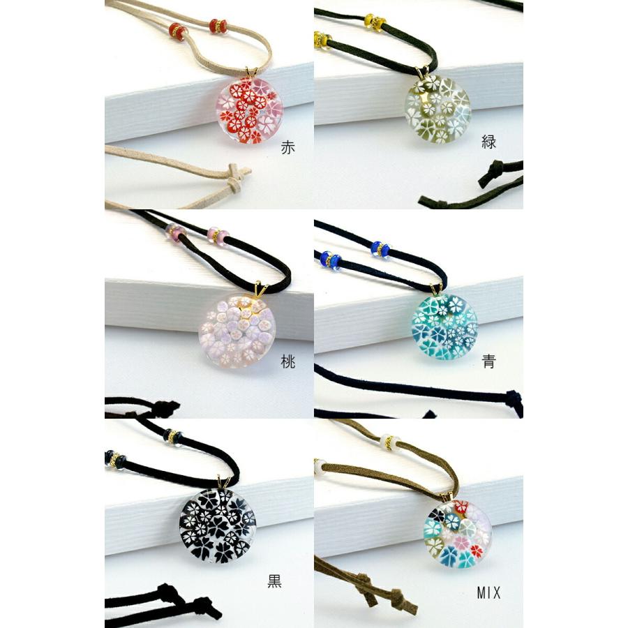 Japan ミルフィオリ ネックレス 01（桜）」ネックレス ガラス フラワー