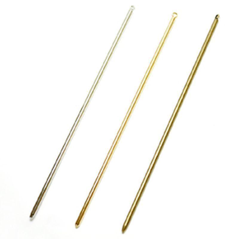 アクセサリーパーツ かんざし かん付（シルバー）1個 かんざしI（金属製）」かんざし 一本 パーツ 金具 シンプル 手芸 材料
