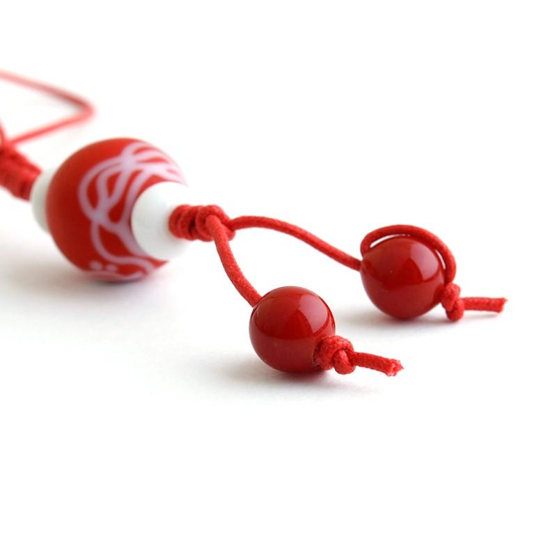 千鳥 mini ストラップ」とんぼ玉携帯ストラップ 手作り : とんぼ玉専門