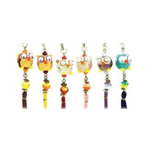 華 ふくろう Mini ストラップ 厄除け お守り グッズ ふくろう ふくろうグッズ 携帯ストラップ おしゃれ フクロウ 梟 ミミズク Stmini2 とんぼ玉専門店 きなりがらす 通販 Yahoo ショッピング