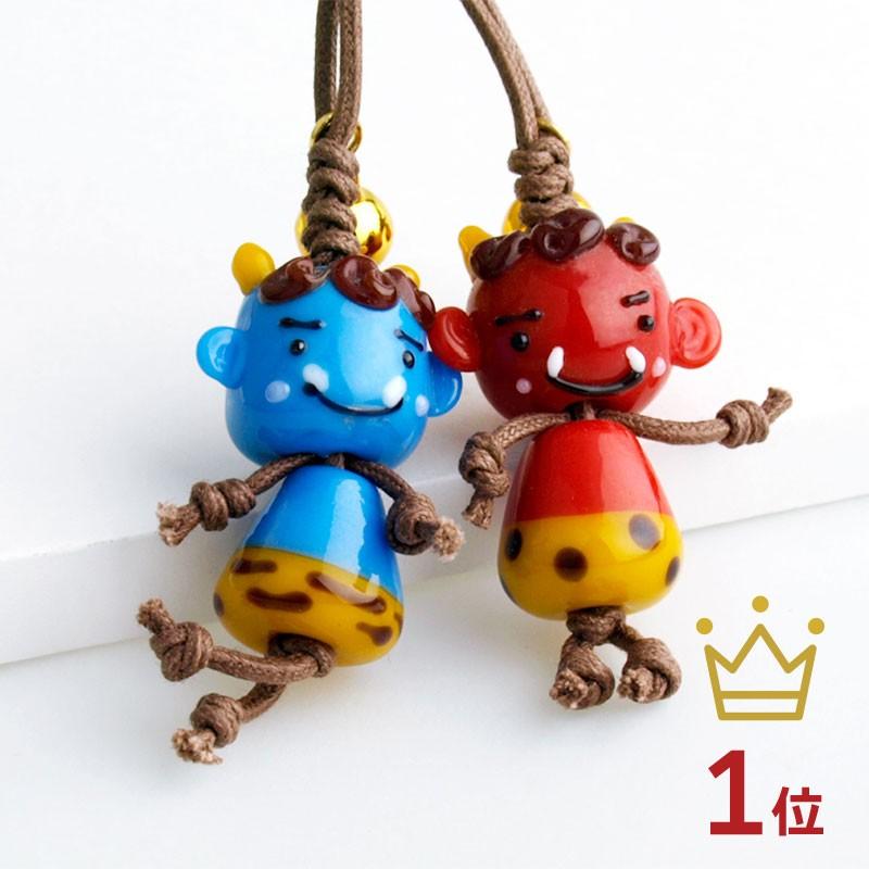 お得な2個セット 鬼 ストラップ 鬼 厄除け 魔除け グッズ お守り 節分 赤鬼 青鬼 地震除け 携帯ストラップ おしゃれ オニ パンツ Stonip とんぼ玉専門店 きなりがらす 通販 Yahoo ショッピング