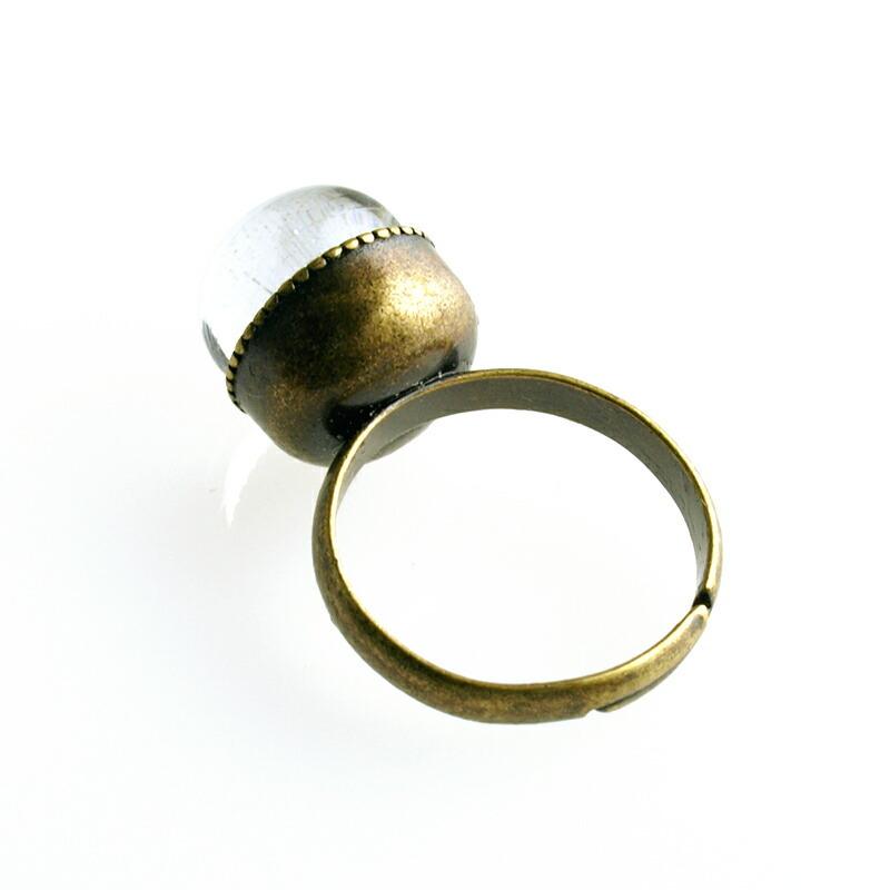 お得な2個セット」「ダイクロ しずく 指輪 01」宇宙ガラス