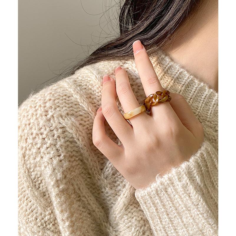 cawaii french」リング 指輪 レディース アクセサリー 2点セット 