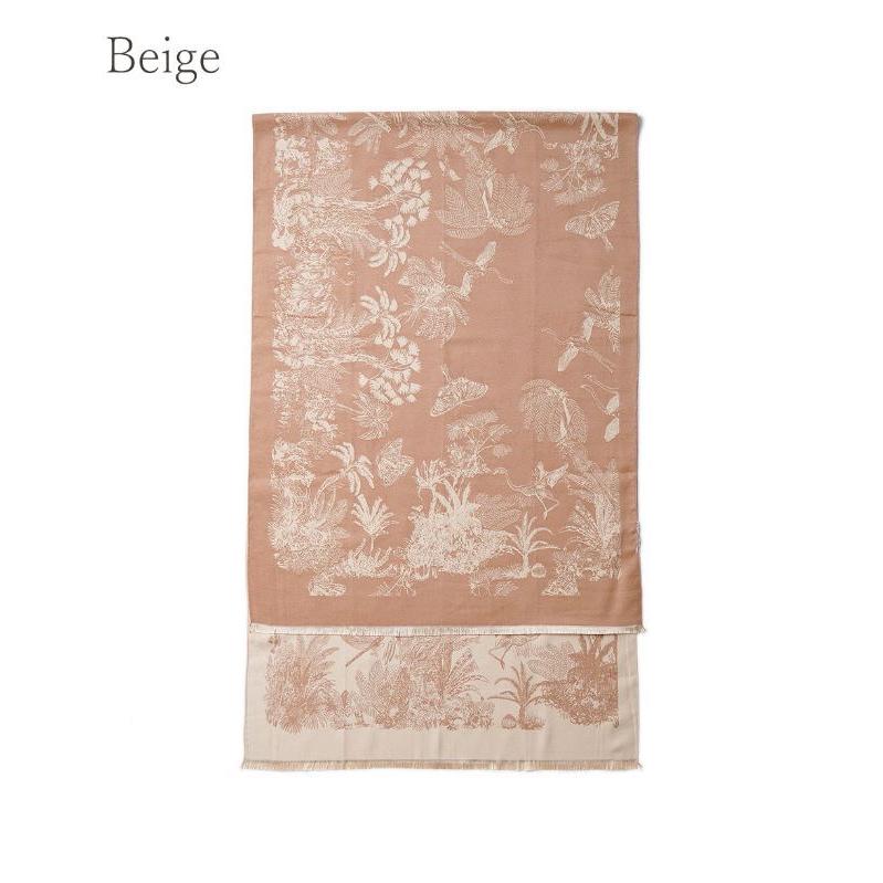 cawaii french」ストール マフラー 大判 総柄 花柄 フラワー 花 植物柄