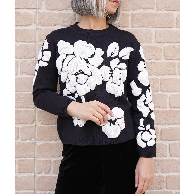 cawaii french」ニット セーター レディース トップス 長袖 cawaii french」ニット セーター レディース トップス 長袖