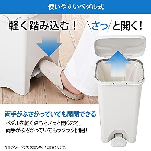 リス ゴミ箱 H&H 30PS ペダルペール ポリ袋フック付 グレー 30L 日本製｜kinastore｜03