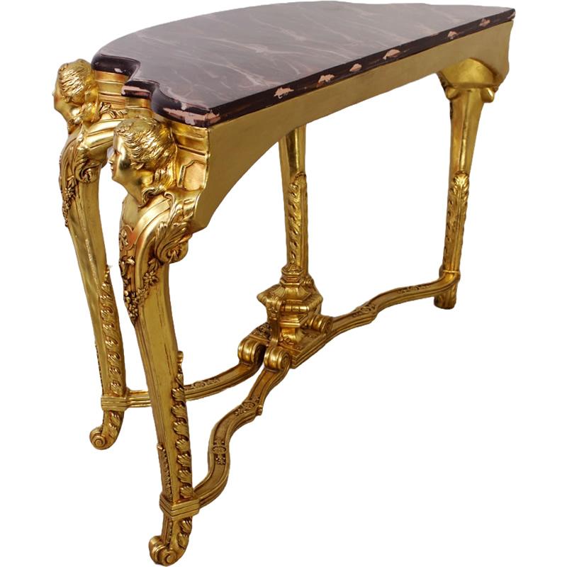 オブジェ キャビネット ブラックゴールド インテリア イベント ディスプレイ Augustus Rex Console Tableの画像