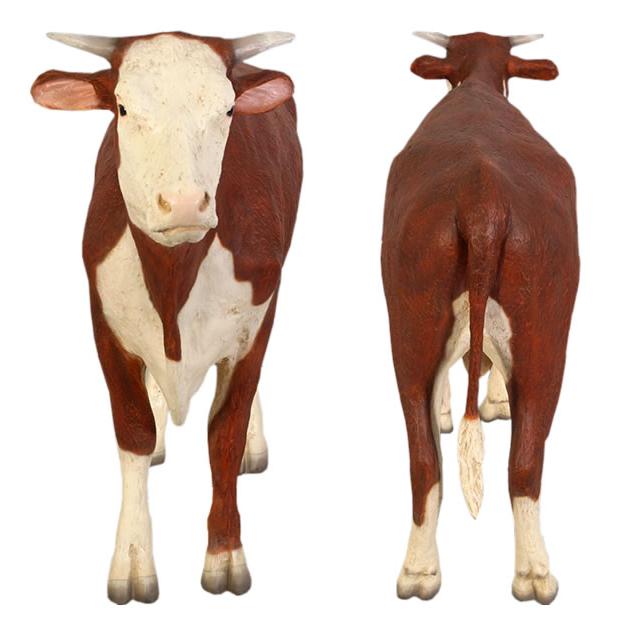 動物 オブジェ ヘレフォード 雄牛 インテリア イベント ディスプレイ Hereford Steerの画像