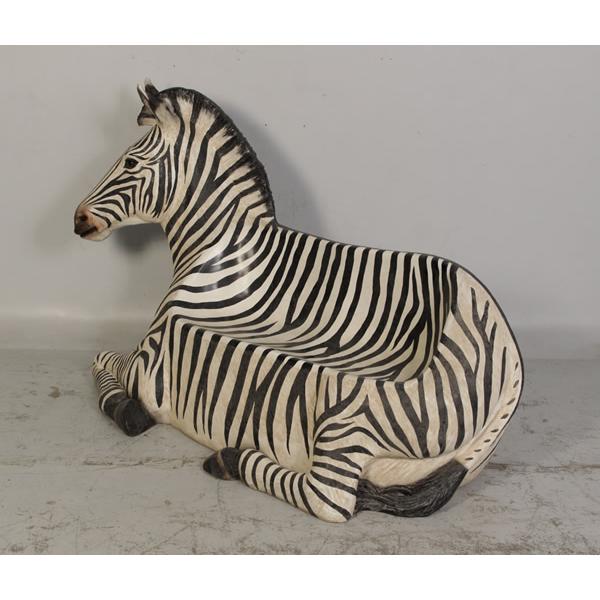 動物 オブジェ シマウマのベンチ インテリア イベント ディスプレイ Zebra Seatの画像