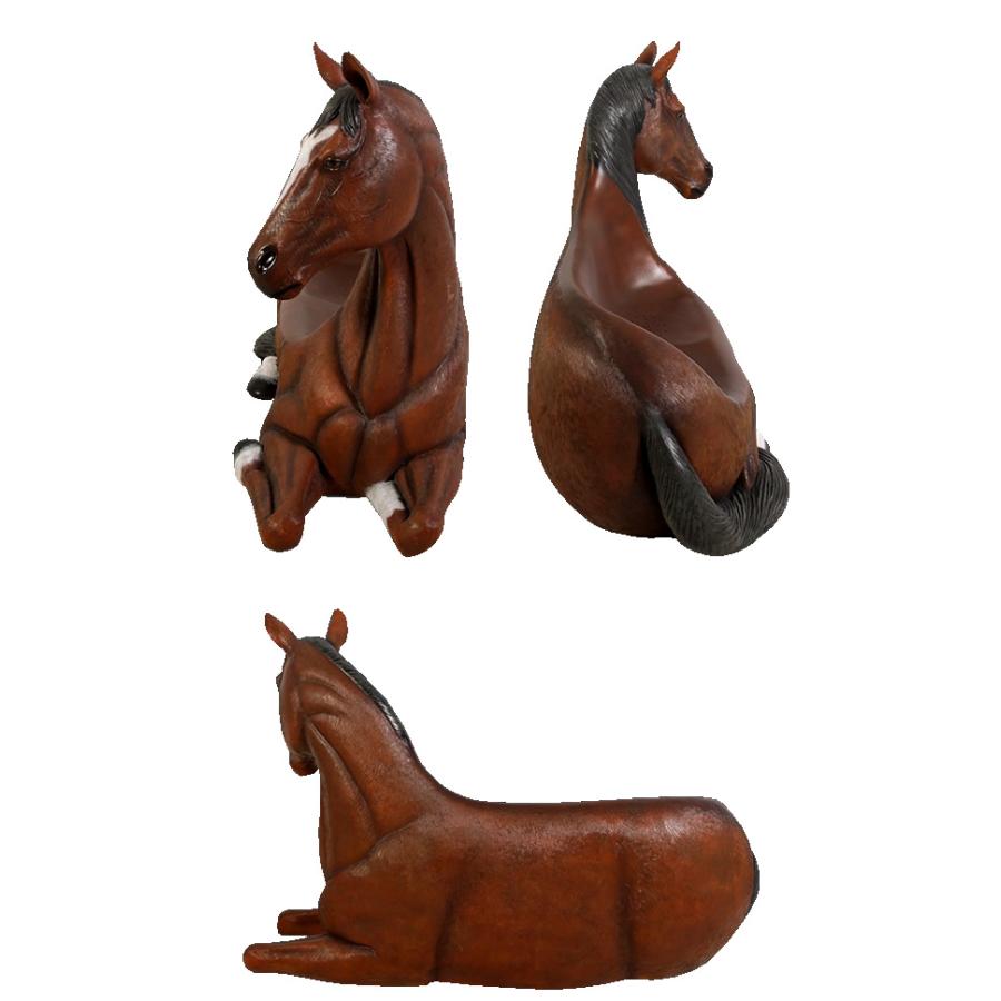 動物 オブジェ 馬の腰掛け インテリア イベント ディスプレイ Horse Seat Outdoorの画像