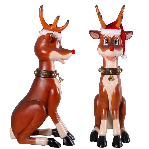 動物 オブジェ 大トナカイ インテリア イベント ディスプレイ Funny Reindeerの画像
