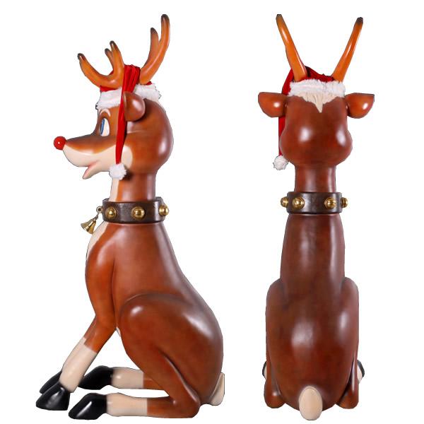 動物 オブジェ 大トナカイ インテリア イベント ディスプレイ Funny Reindeerの画像
