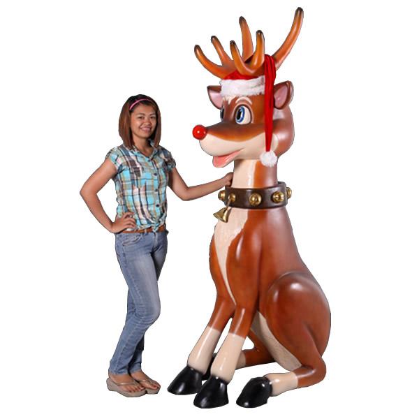 動物 オブジェ 大トナカイ インテリア イベント ディスプレイ Funny Reindeerの画像