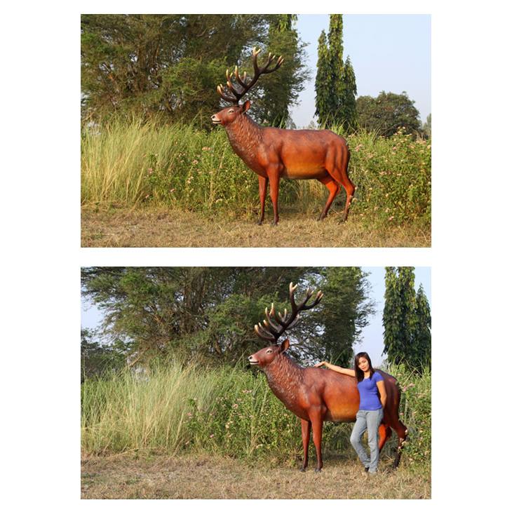 動物 オブジェ 雄鹿 インテリア イベント ディスプレイ Majestic Red Stagの画像