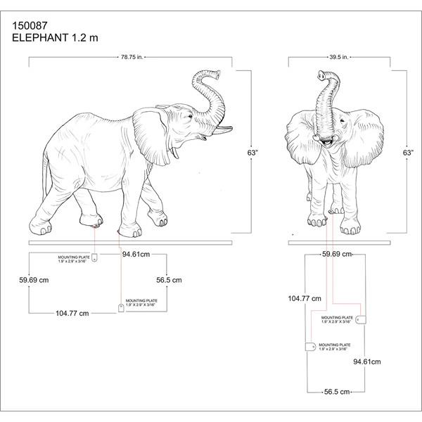 動物 オブジェ 子象 インテリア イベント ディスプレイ Elephantの画像