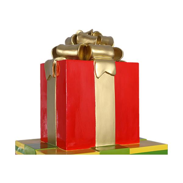 オブジェ クリスマスボックス 3段 インテリア イベント ディスプレイ Gift Stack 189 Tall Lime Yellow andの画像